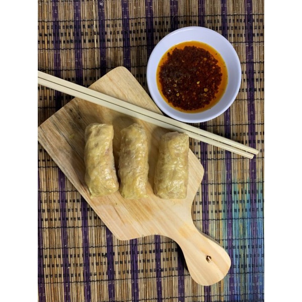 

Dimsum Lumpia Kulit Tahu Ayam 10 pcs + Chilli oil
