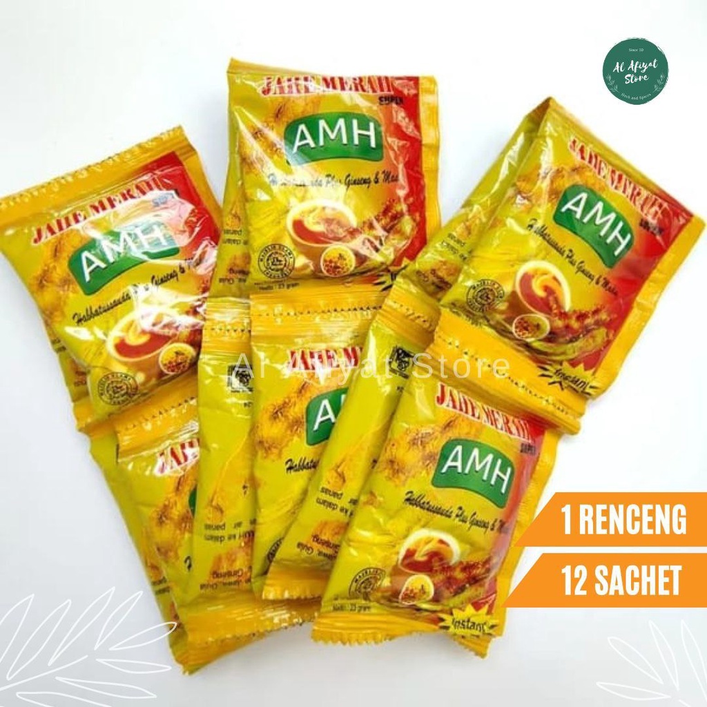 

Jahe Merah AMH Renceng Isi 12 Sachet Ahlinya Minuman Herbal Jahe Merah Serbuk Minuman Jahe Merah