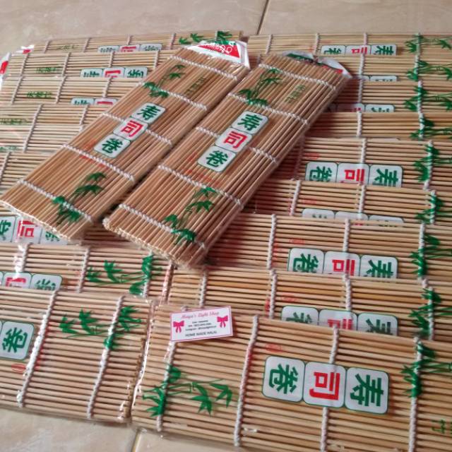 Makisu bambu sushi sushimat penggulung sushi bamboo nori rumput laut bamboo sushi tikar penggulung import japan tikar bambu sushi murah