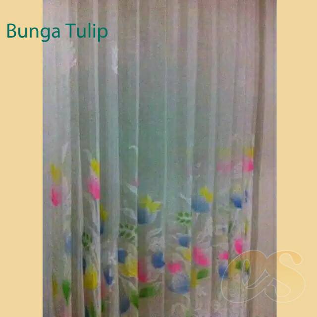 GORDEN DALAMAN MOTIF TULIP / BUNGA PUTIH / BUNGA MATAHARI / GORDEN VITRASE