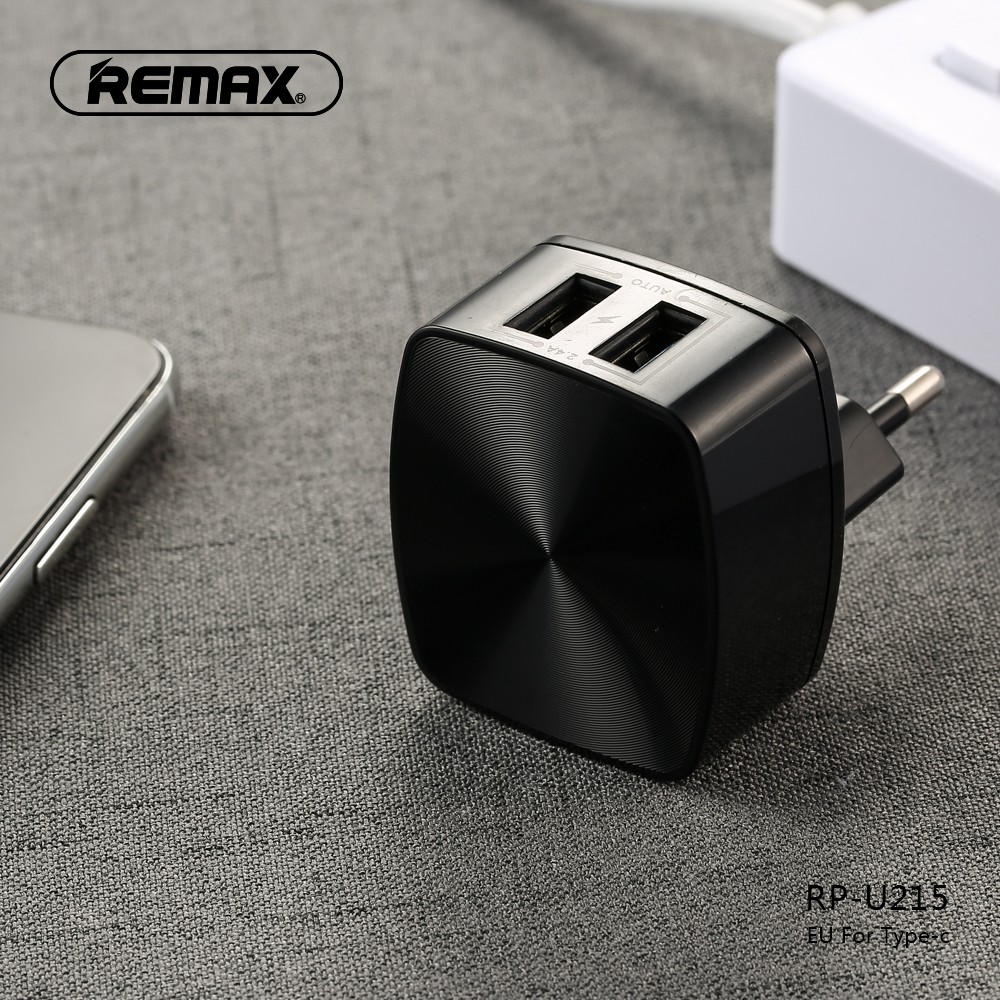 Remax Dual USB Charger with Cable Type C RP-U215a