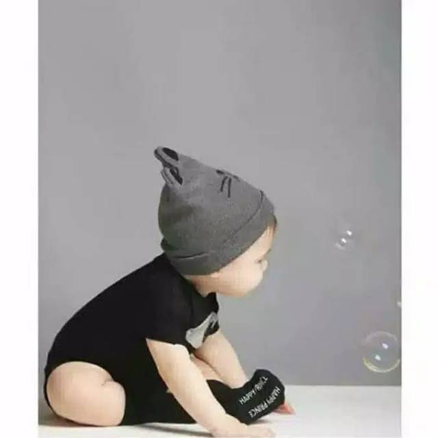 Topi Kupluk Rajut Bayi Motif Telinga Kucing / Topi Anak Motif Kucing