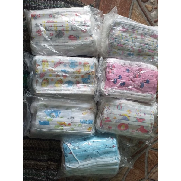 masker earloap/telinga anak karakter earloap box 50pcs