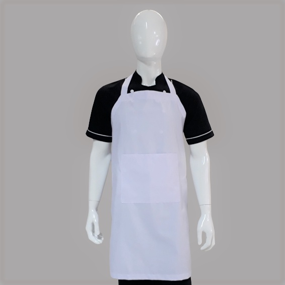 Chef Wear Apron / Celemek Putih Full