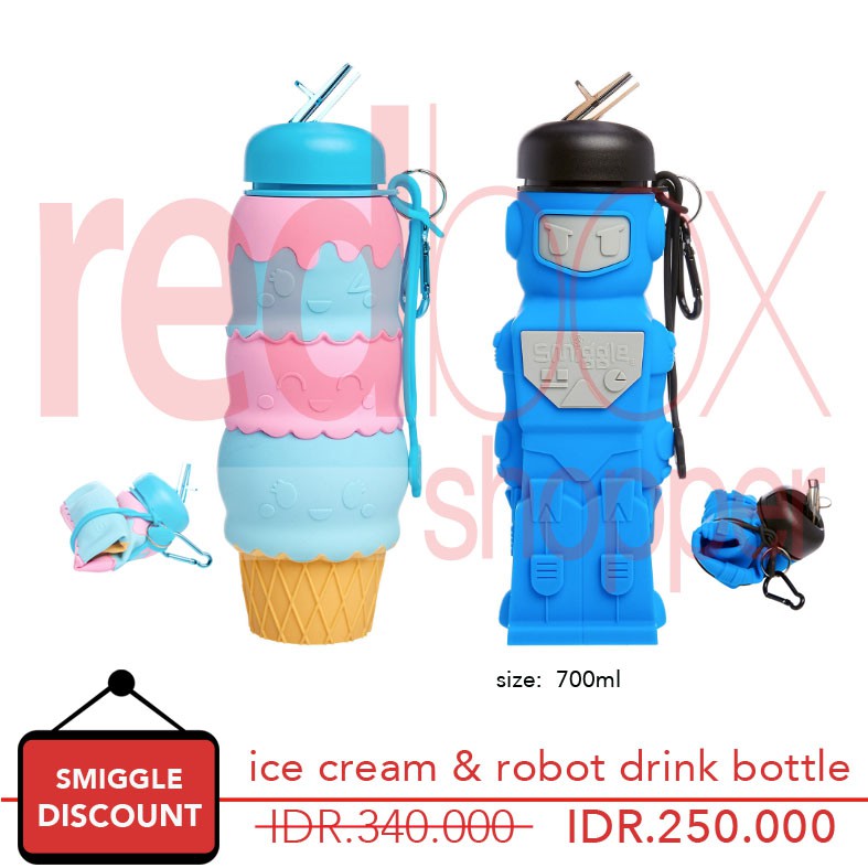 ORIGINAL smiggle ice cream drink bottle