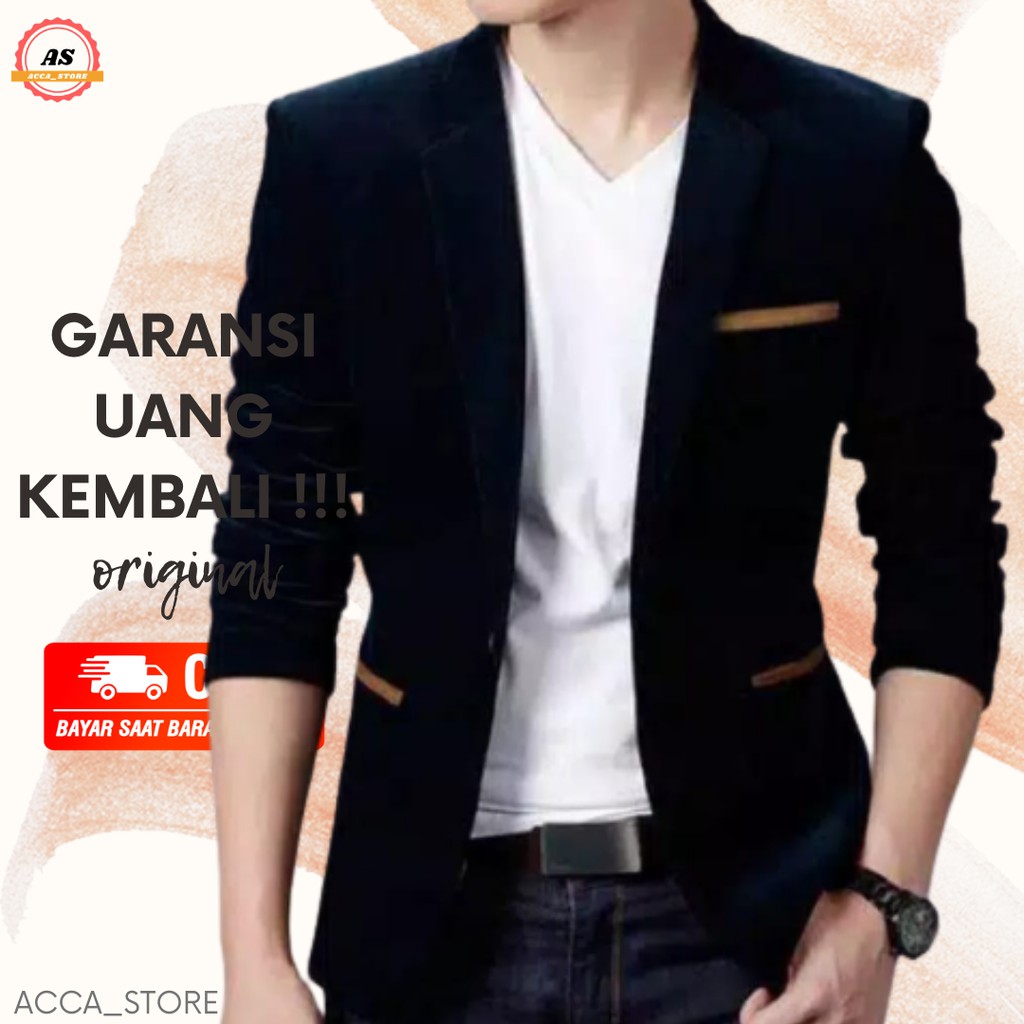 JAS FORMAL PRIA BLEZER PRIA BLAZER KOREA JAS PENGANTIN JAS HITAM