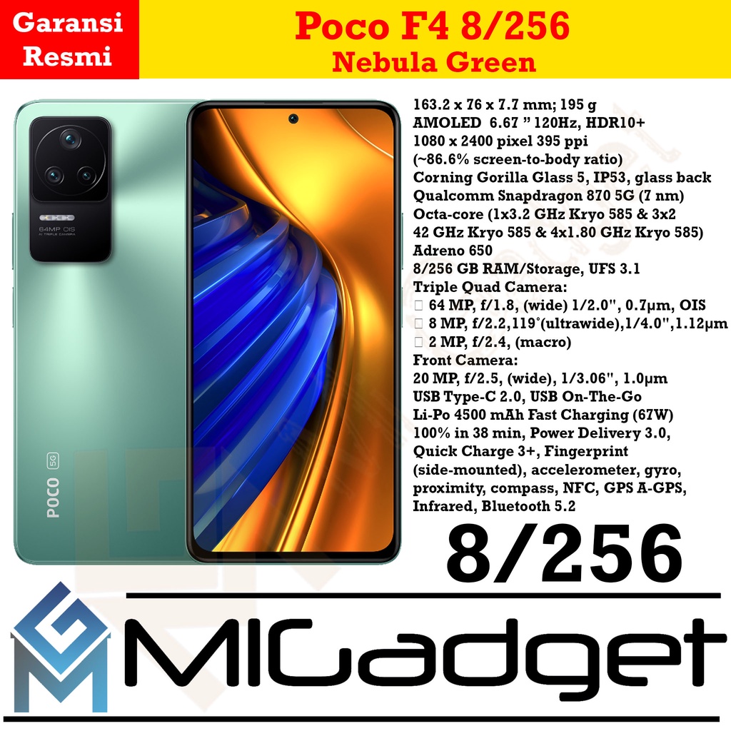 Poco F4 F 4 8/256 Garansi Resmi