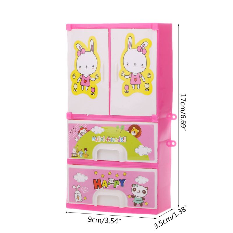 Mary 6.69x3.54x1.38in Princess Dressing Closet Babie Hiasan Dekorasi Mainan Portable Menghilangkan Boredom Mainan Kamar Tidur Furn