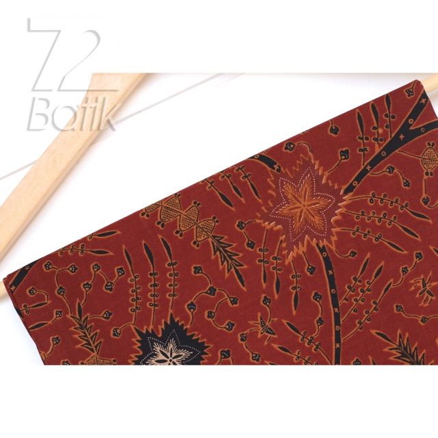 KAIN BATIK PREMIUM Bahan Katun Motif Daun Warna Coklat Choklat Cokelat 721775 Cap 72 Jarik Jarit Samping Kebat Panjang Batik Katun Modern Premium Bahan Seragam Batik Pernikahan Kantor Keluarga Murah Kamen Jadi Batik Bali Lembaran