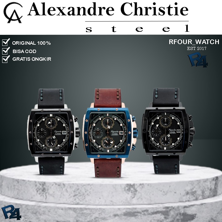 ALEXANDRE CHRISTIE PRIA KULIT ORIGINAL JAM ALEXANDER CHRISTIE PRIA JAM TANGAN ALEXANDER CRISTIE PRIA