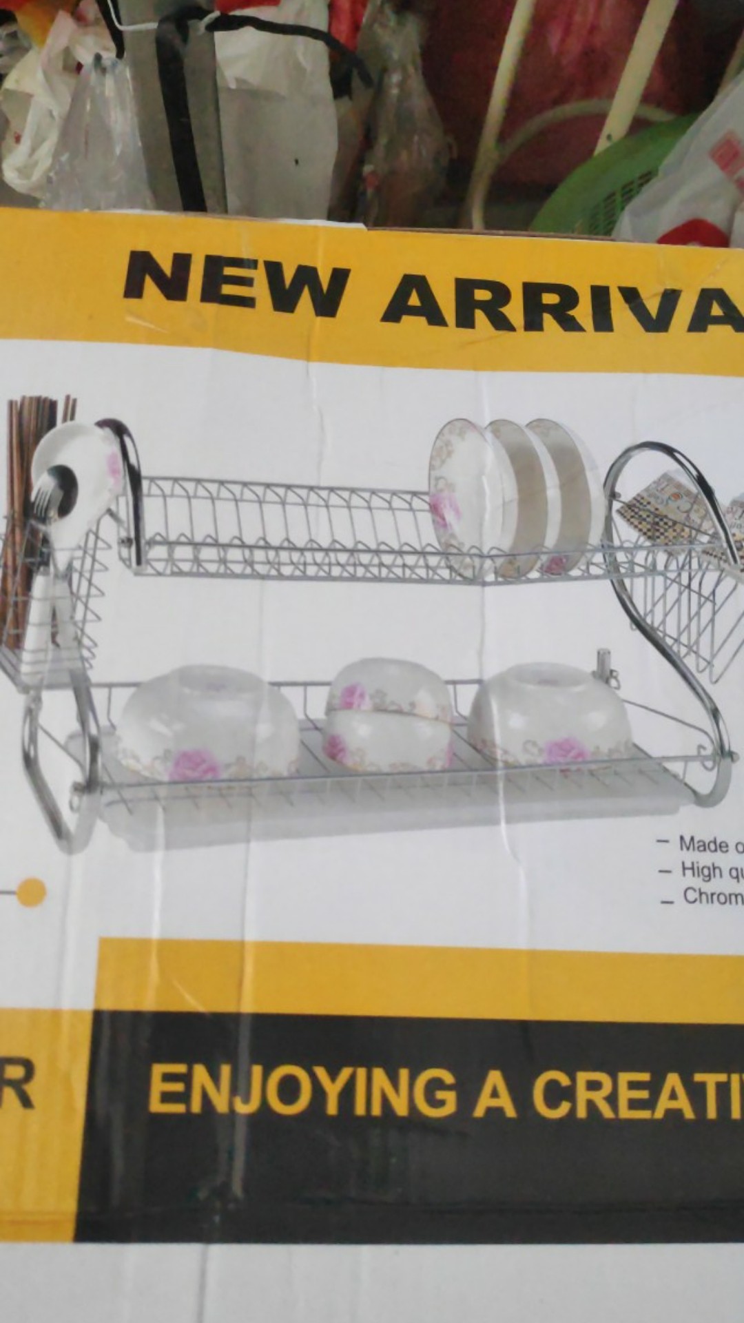 Rak Piring Stainless Steel  Minimalis 2 Tingkat | Rak Piring Dapur