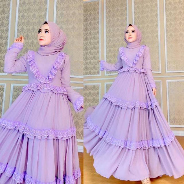 Dress Terbaru Gamis Paris Brand Shellasaukia Original