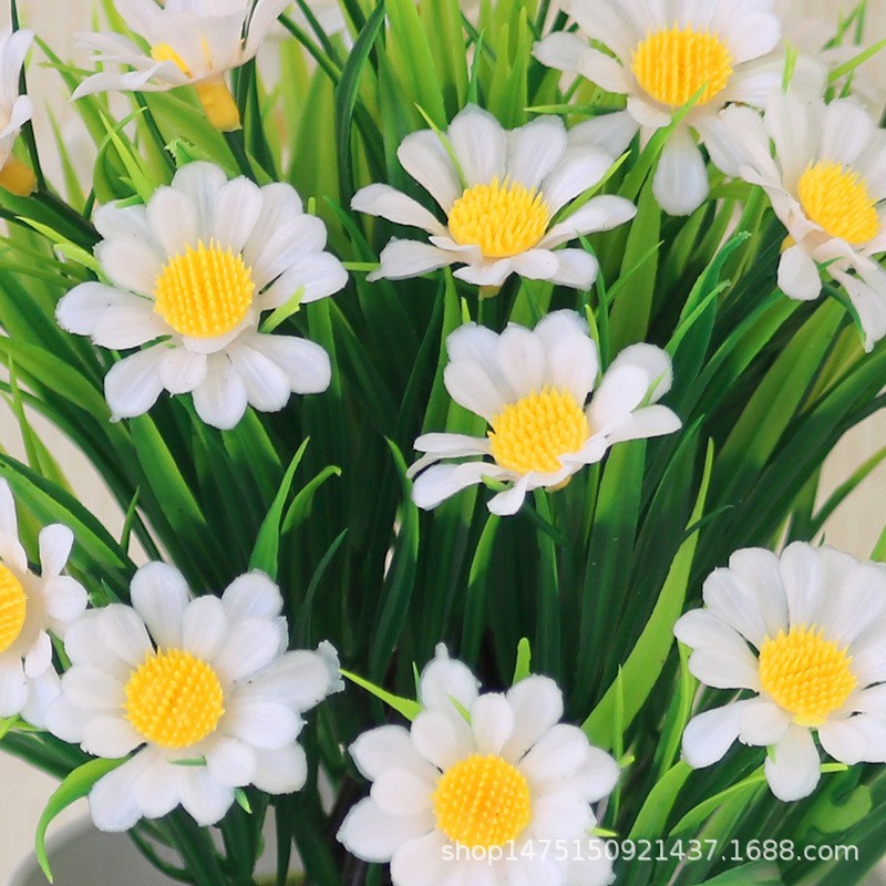 AND COD Tanaman Bunga Plastik Tanaman Hias Bunga Krisan Pot Bunga Dekorasi Artificial Flower / PBP24-3