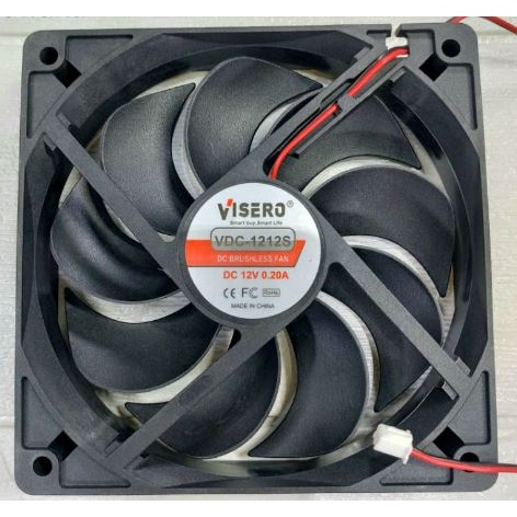 Kipas Fan cooler DC 12V 12x12 plus Socket VISERO VDC-1212S Heatsink