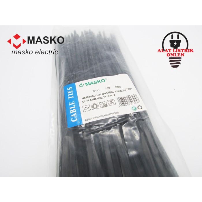 

Masko Kabel Ties 50Cm/ Segel Kantong Plastik Sabuk/Tali/Klip 4.8*500Mm