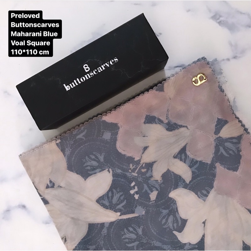Preloved Buttonscarves Maharani Blue