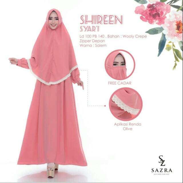 Gamis Wolfis Polos Shireen Syari Ori Sazra