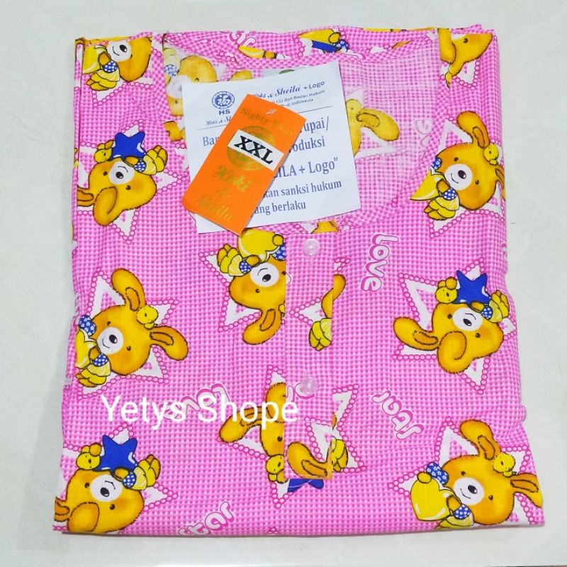 Hoki&Sheila Jumbo LD120 C3/4 Baju Tidur Piyama Fit XXL [Part 1]-LoveStar HS Pink