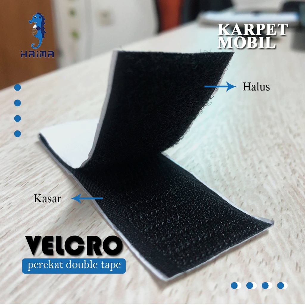 Velcro Perekat Double Tape Perekat Karpet Mobil Haima