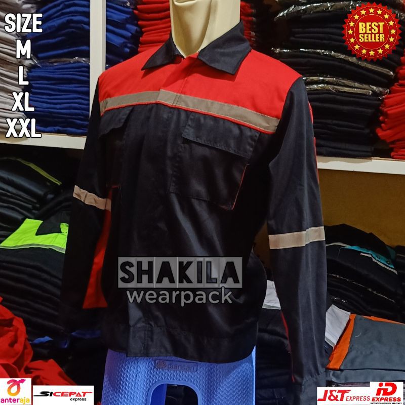 Jual Wearpack Safety Kemeja Kerja Safety Proyek Lengan Panjang Shopee