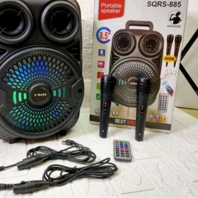 Speaker Bluetooth Portable salon aktif free mic 8,5inchi