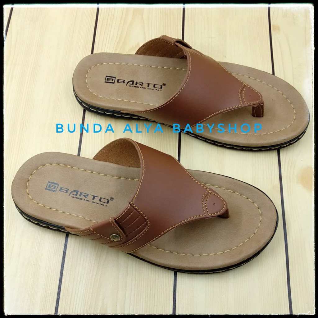 Sandal Pria Jepit Casual Ukuran 39 - 43 Simple Elegant - Sendal Jepit Cowok Polos COKLAT Semi Formal