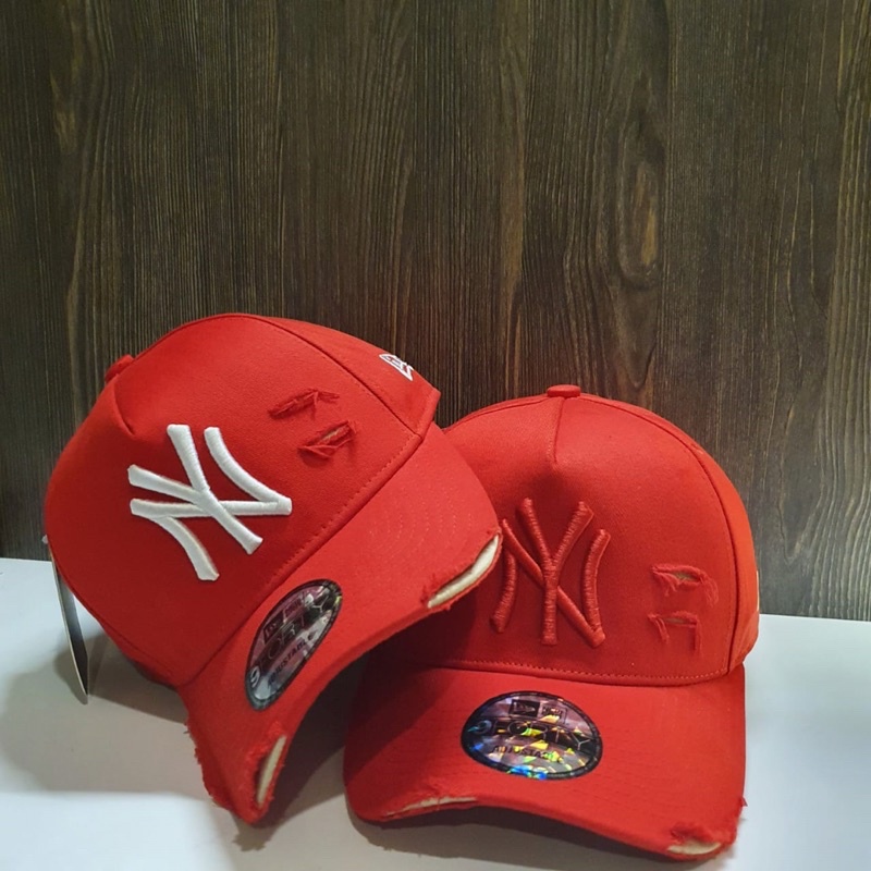 Topi Baseball Sobek New York Ny Yankees Merah