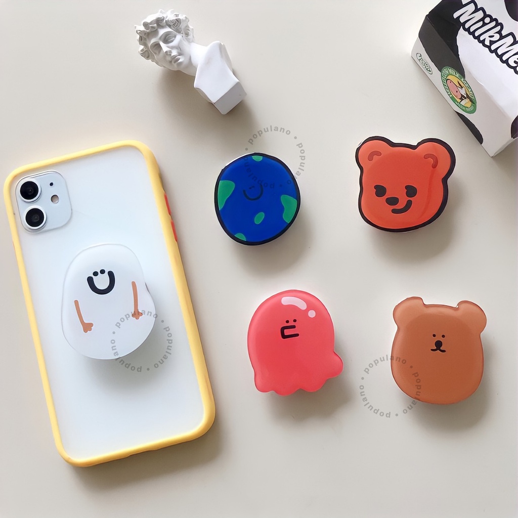 Griptok Kelly Resin Phone Socket Holder Universal Korean Pop Grip Tok