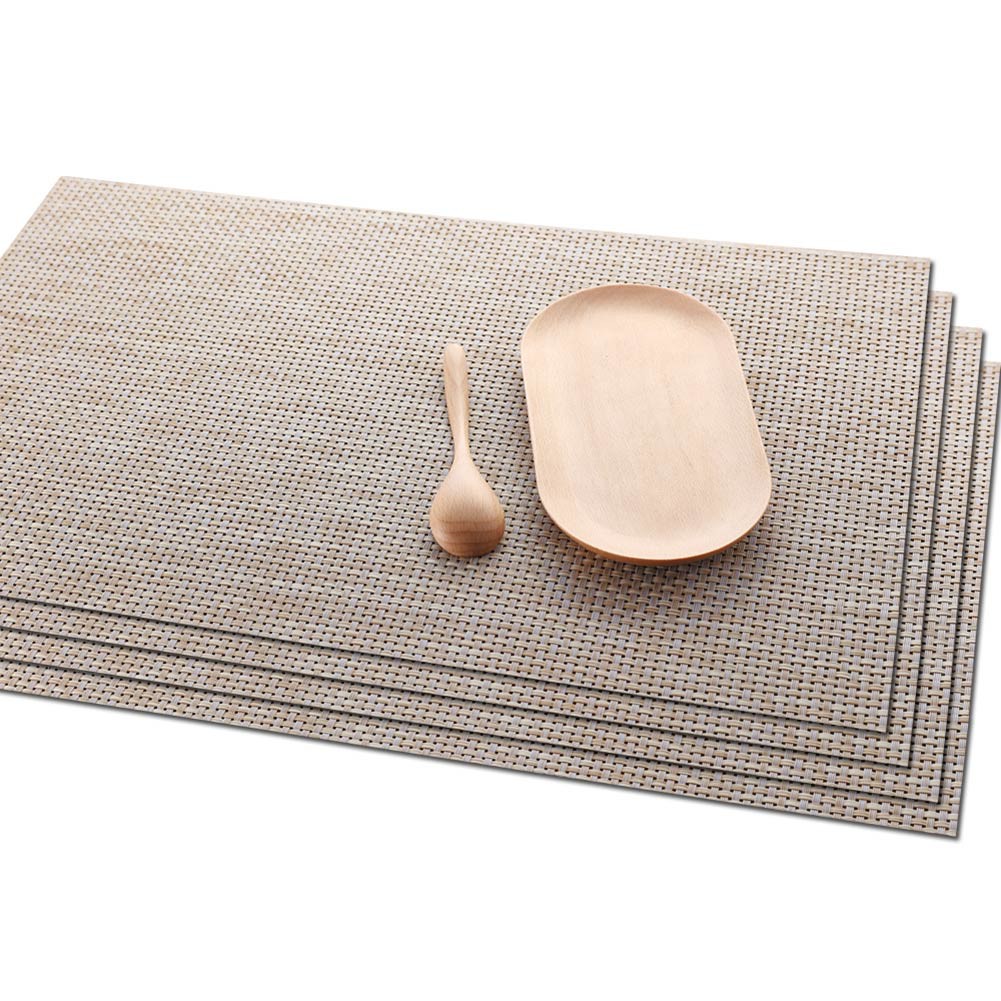 Hot 4pcs Dining Table Placemat Heat Resistant Placemats Anti Slip