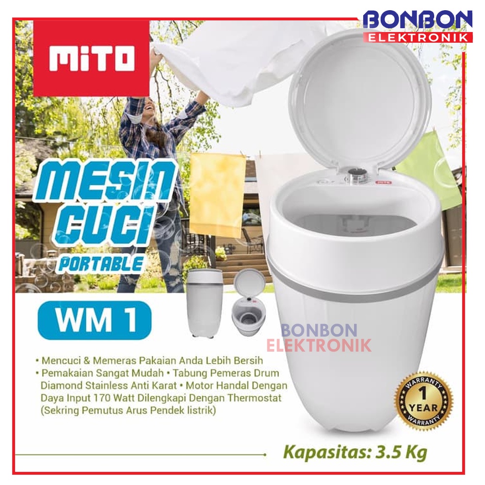 Mito Mesin Cuci Mini Portable WM1 / WM-1 3.5 Kg