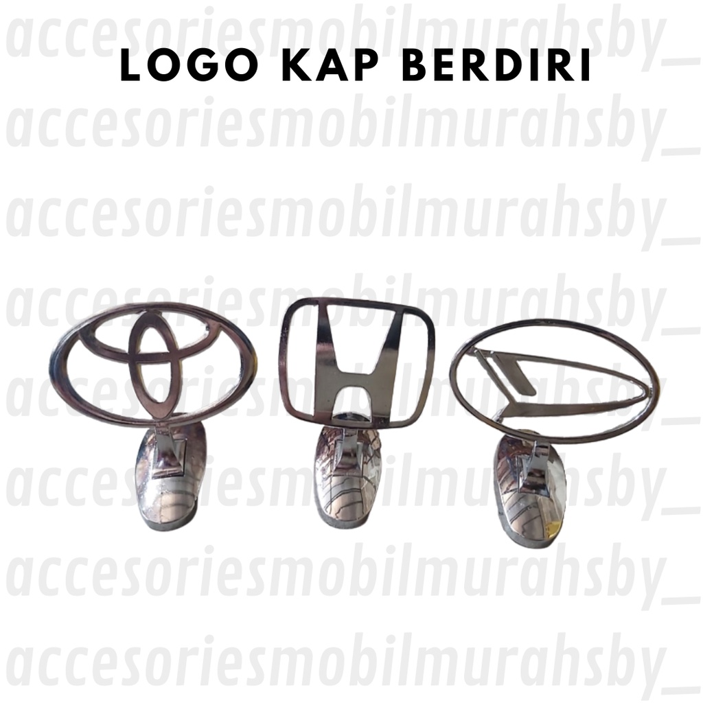 Emblem/ Logo Kap Mesin berdiri Toyota Honda Daihatsu