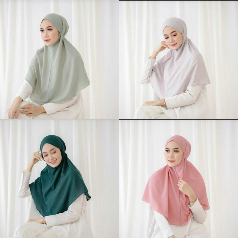 LAGI PROMO Hijab Bergo  Maryam  khimar Instan kerudung tali 