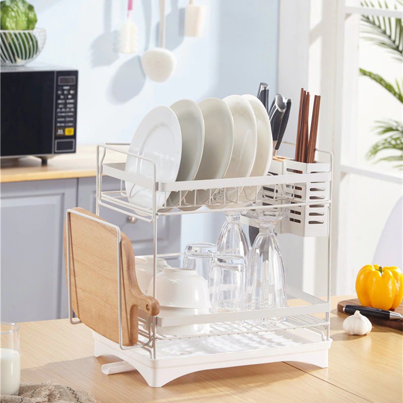 Rak Pengering Cuci Piring Modern / Kitchen Organizer Dish Rack Drain Basket