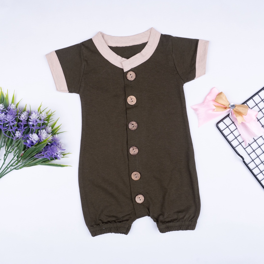 Jumper Lullaby Bayi 0-2 Tahun | Playsuit Button Romper Baju Anak Bayi-1