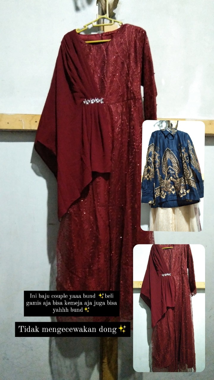 (ada Anak Bisa Cod) - Maura Couple - Sania Ruffle Batik Couple Ori Ndoro Jowi Termurah Shopee Kiana2