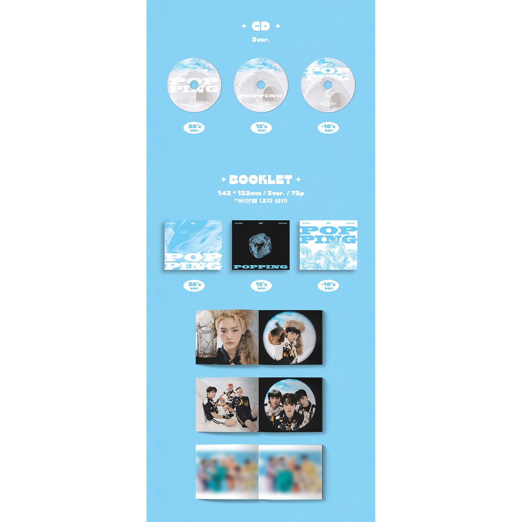 ONF Summer Popup Album POPPING 3 versions SET