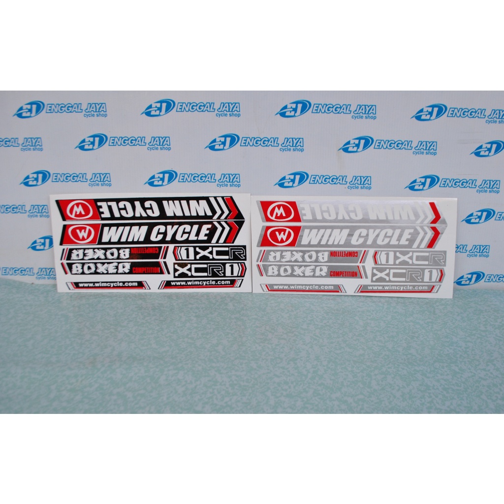 Decal Sticker Stiker Standar Pabrik Sepeda Wimcycle Boxer MTB Balap Hybrid BMX Mini Anak Awet Lem Re