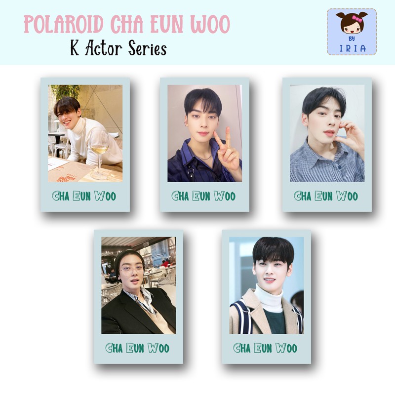 Polaroid Photocard Cha Eun Woo - Kdrama K actor My ID is Gangnam Beauty True Beauty