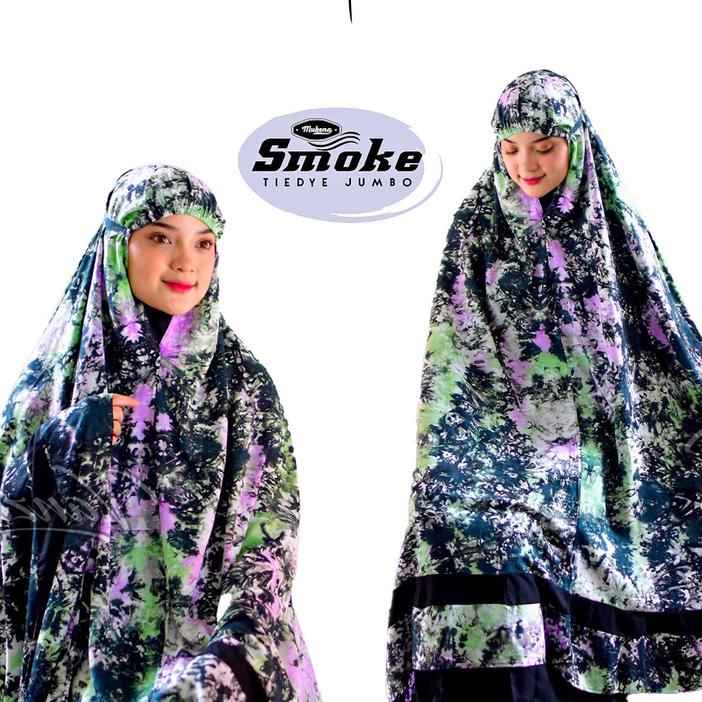 Mukena Bali Smoke Tiedye Premium ORIGINAL VANZAA | MUKENA BALI DEWASA JUMBO 2021
