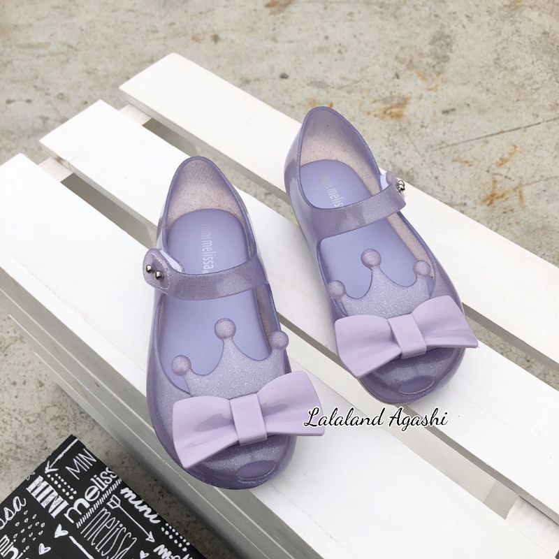 Sepatu minimel princess/sepatu melissa mahkota/sepatu melissa anak/sepatu melissa pita anak/sepatu jelly melissa