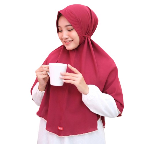 Jilbab Bergo Pet tali List Pichot Size XL/Hijab Bergo Instan Jumbo Modis Mentari-2
