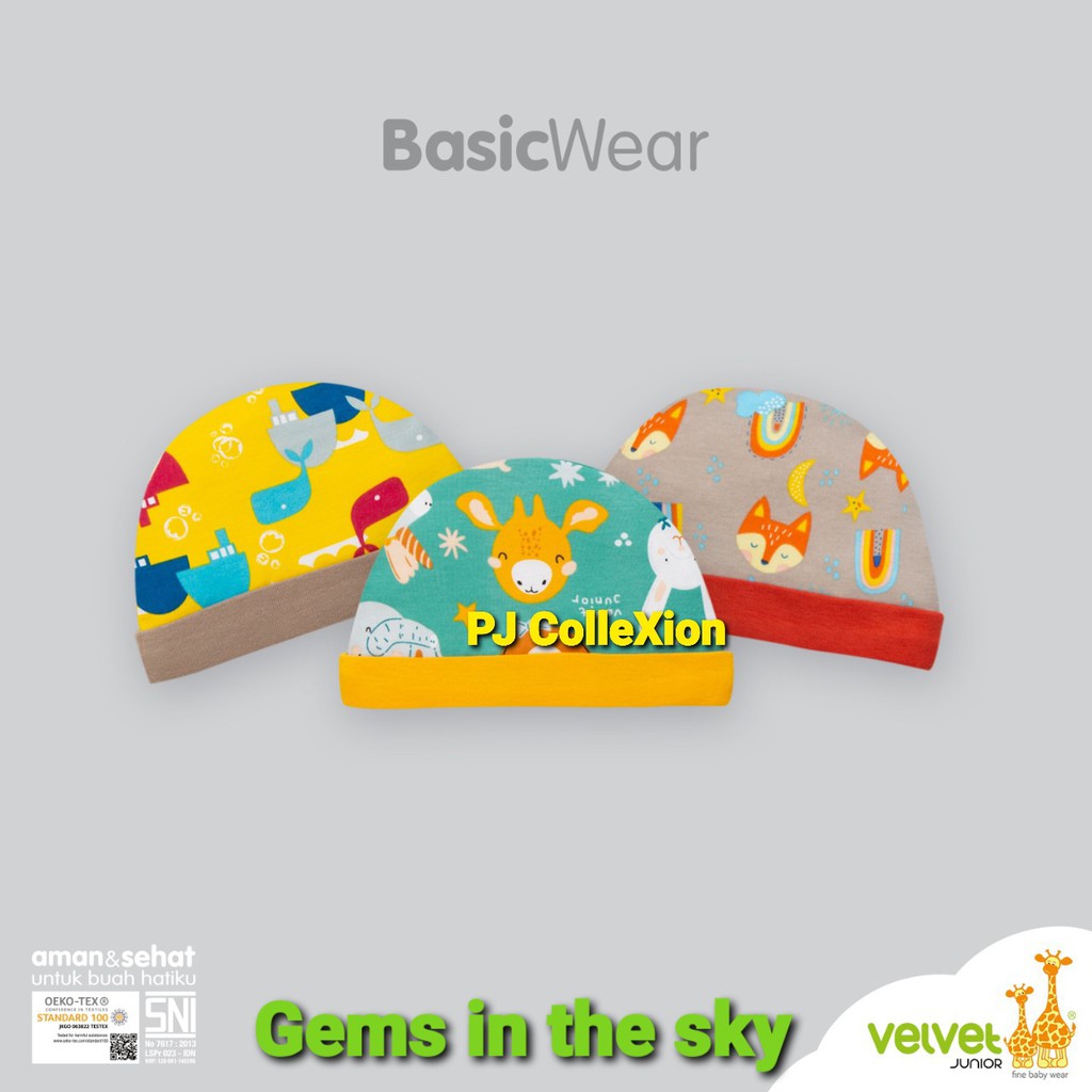 Velvet Junior Topi kupluk (3 pcs)