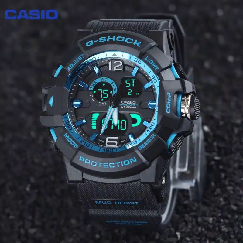 FREE BOX JAM TANGAN PRIA G-SHOCK CASIO 1045 DUAL TIMER SUPER PREMIUM GS CASIO ANTI AIR  WATER RESISTANT