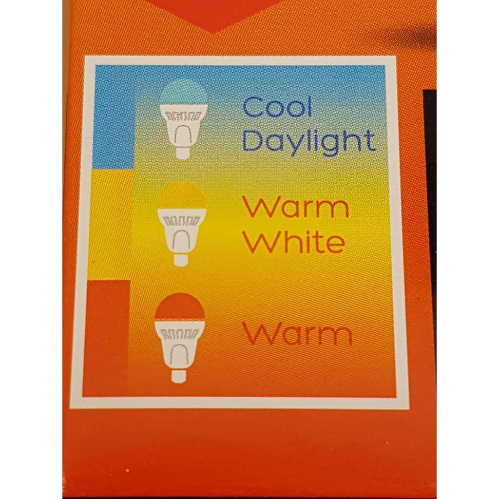 Lampu LED 3 color 7 watt ( Cool daylight + Warm White + Warm ) PushOn