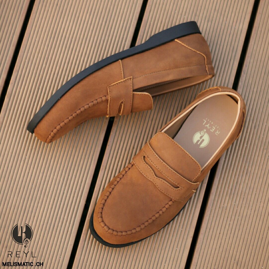 SEPATU KICKERS CASUAL SLOP SUEDE ASLI SLIPON PRIA KERJA KANTOR FORMAL SANTAI ANAK LAKI KREN MRAH