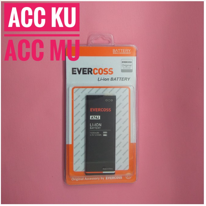 BATRE BATTERY BATERAI EVERCOSS A74J  ORIGINAL 99