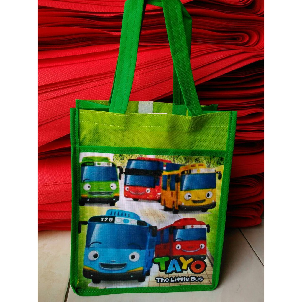 

Souvenir Ultah tahun| Tas ultah Anak Goodiebag | Kantong TAYO