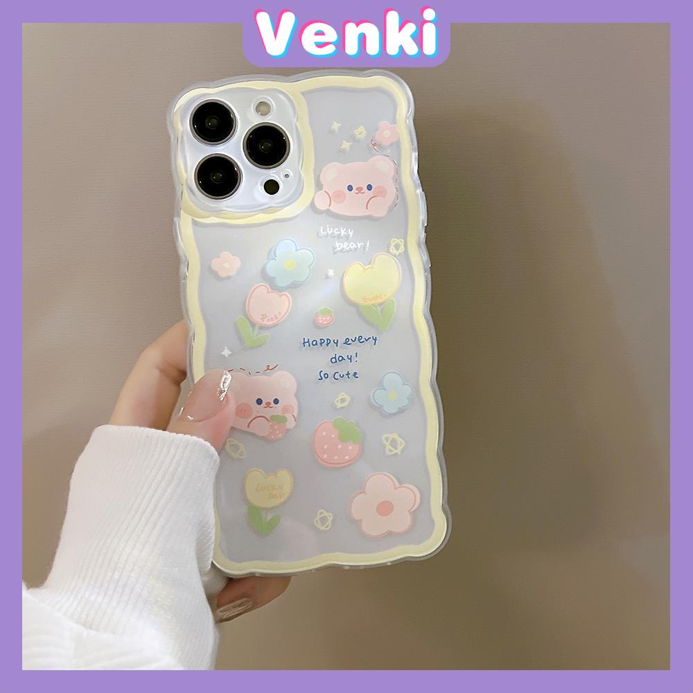 iPhone Case Silicone Soft Case Clear Case Airbag Shockproof Camera Cover Protection Cute Yellow Bear Compatible For iPhone 11 iPhone 13 Pro Max iPhone 12 Pro Max iPhone 7 Plus