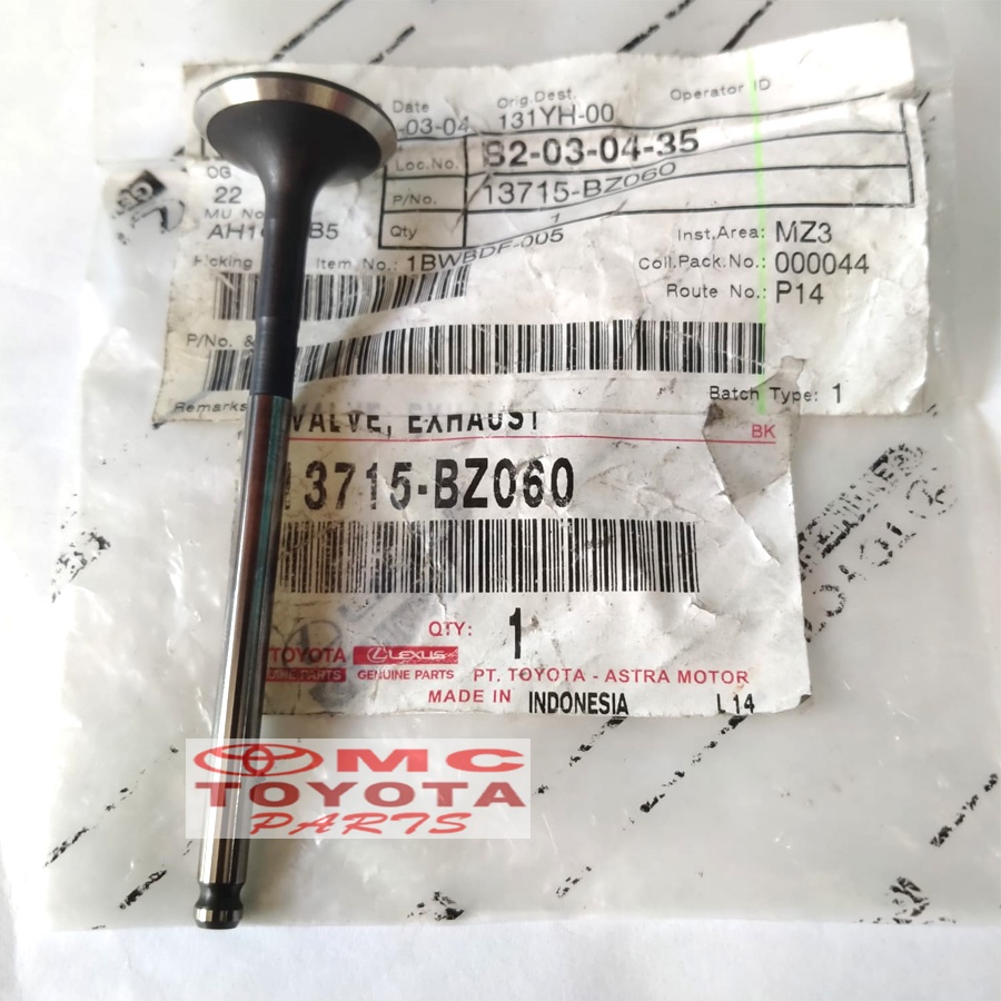 Klep Api / Klep Katup valve Exhaust Avanza Xenia Rush 13715-BZ060