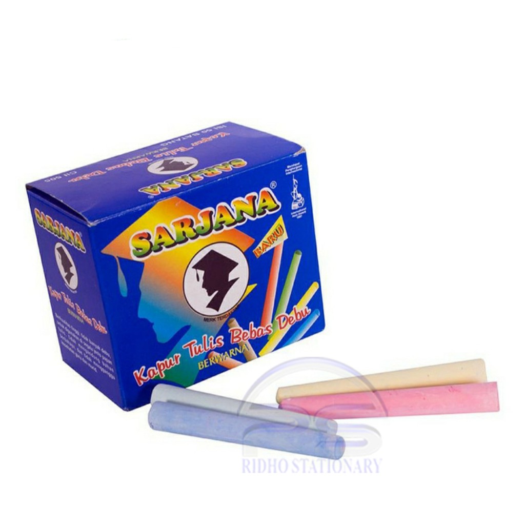 

(50 Pcs) Kapur Tulis Warna Sarjana